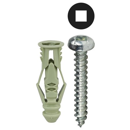 L.H. DOTTIE Triple-Grip Screw Anchor, 1-1/2" L, Nylon TG12KSQTP